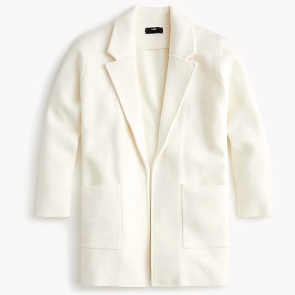 J. Crew Sweaters - J crew Sophie ivory open front sweater blazer